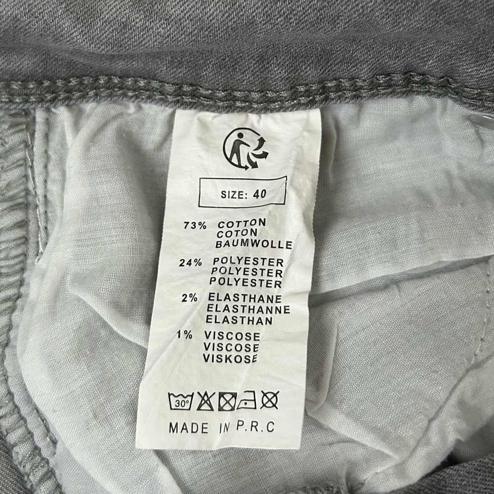 Norfy Grey Faded Jean Shorts - Picture 10 of 11